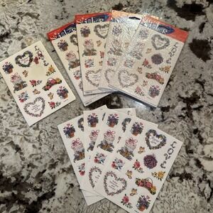 Vtg Forget Me Not American Greetings Sticker NEW Forever Love Floral Bridal LOT